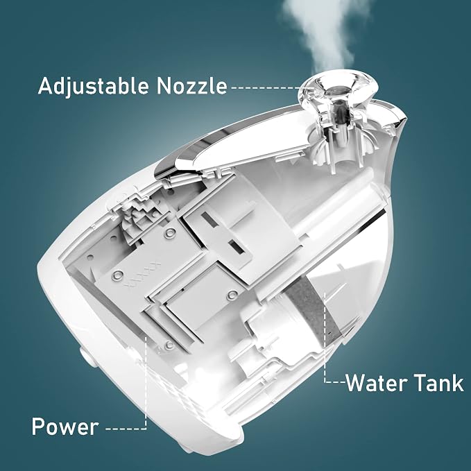 NewWay Nano Ionic Facial Steamer, Adjustable Nozzle Angle Aromatherapy Warm - Image 2