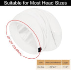 Sleep Cap Bonnet for Sleeping, Adjustable Cooling Ice Silk Lined Hair Bonnets - Image 5