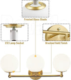 AKEZON Gold Vanity Light for Bathroom, Modern Bathroom Light Fixtures Over - Image 7
