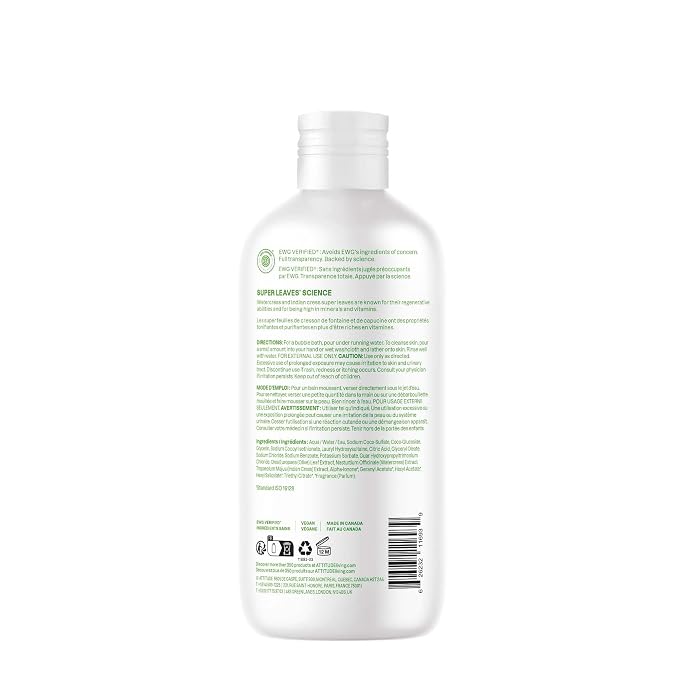 ATTITUDE Bubble Bath, EWG Verified, Plant and Mineral-Based, Dermatologically - Image 7