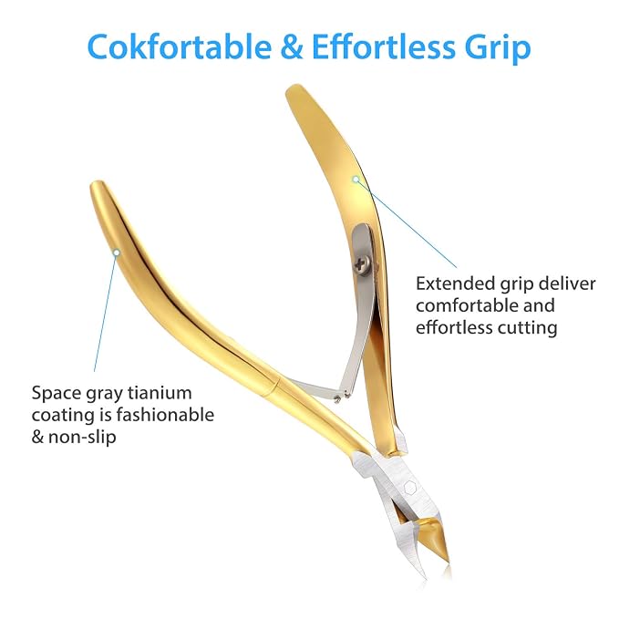 Mudder 3 Pack Gold Cuticle Trimmer Nippers Cutter Tool Stainless Steel Nail - Image 5