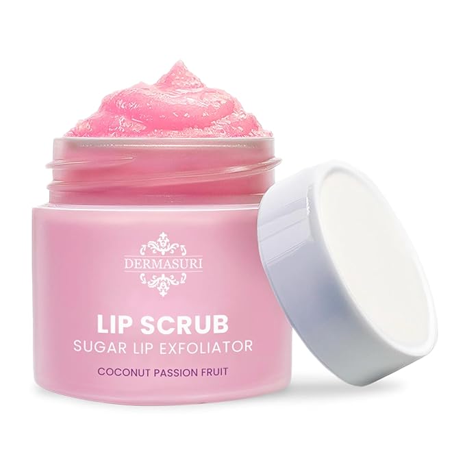 Dermasuri - Lip Exfoliator Scrub & Moisturizer - Sugar Scrubs, Overnight by Dermasuri
