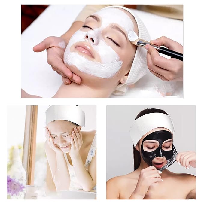 200 Pieces Disposable Spa Facial Headbands Individual Wrapped Elastic Makeup - Image 5