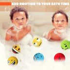 HZEX Large Emotion Face Bath Bombs Set of 6 – Fun Emoji-Inspired Spa Fizzies – - Image 6