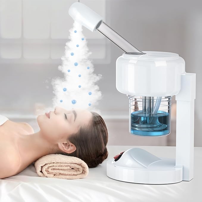 Portable Facial Steamer with Removable Water Cup, UV Ozone Nano Ionic Face by Unknown