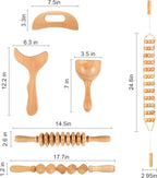 KintKita Wood Therapy Massage Tool 6 in 1, Lymphatic Drainage Massager - Image 7