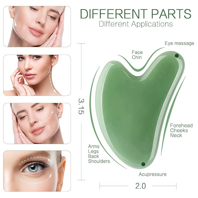 Gua Sha Facial Tools Stone Massage GuaSha Tool - Image 2