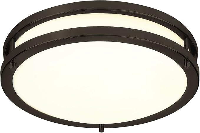 LB72120 LED Flush Mount Ceiling Light, 12 inch, 15W Dimmable 1200lm, 3000K Warm by Light+Blue+USA