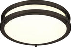 LB72120 LED Flush Mount Ceiling Light, 12 inch, 15W Dimmable 1200lm, 3000K Warm by Light+Blue+USA