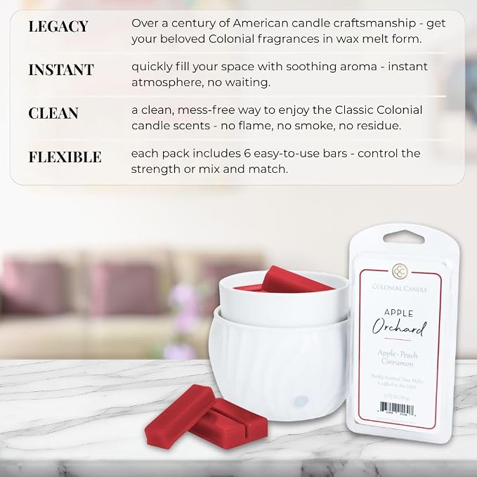 Colonial Candle Apple Orchard Wax Melts, Wax Melt Warmer Cubes, Long Lasting - Image 5