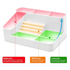ANRUI Nail Drill Machine & Bits Storage Box, Plastic Nail desk organizer of 28 - Image 2