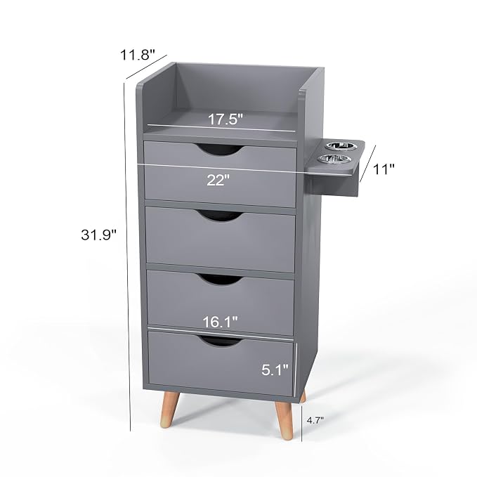 OmySalon Salon Station, 4 -Layer Beauty Barber Salon Styling Station Organizer - Image 3