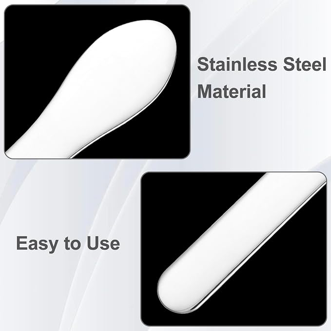 Pndeyo 3pcs Mini Stainless Steel Makeup Spatula, Reusable Cosmetic Cream - Image 3