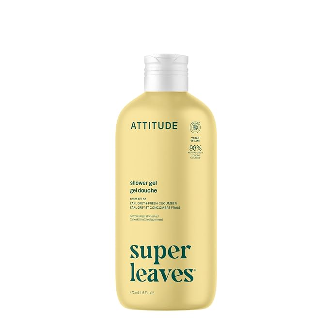 ATTITUDE Body Wash, EWG Verified Shower Gel, Dermatologically Tested, Plant and by ATTITUDE
