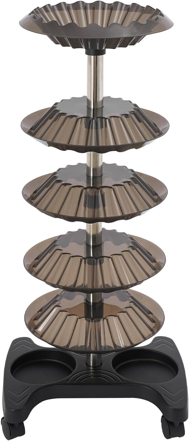 Nail Polish Trolley Organizer, 5 Tiers 360° Rotating Tray Nail Polish Spinning - Image 3