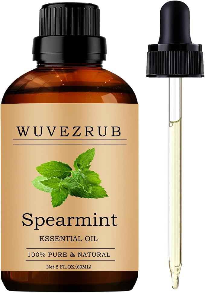 Spearmint Essential Oils, 60ML Pure and Natural Essential Oil by WUVEZRUB