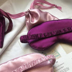 Silk Satin Sleeping Eye Mask, Dark Purple Sleep Eye Mask Night Blindfold - Image 7