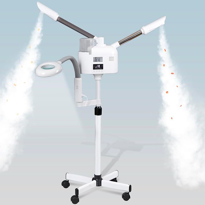 Professional 3 in 1 Facial Steamer, Stand on Wheels by Saicool