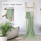 Hand Towels Set 2 Pack-16“x31”, Ultra Soft Microfibers Bathroom Towel Set - Image 5