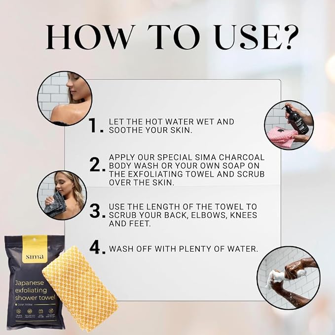 Exfoliating Washcloth Face & Body Scrub Towel - Image 7