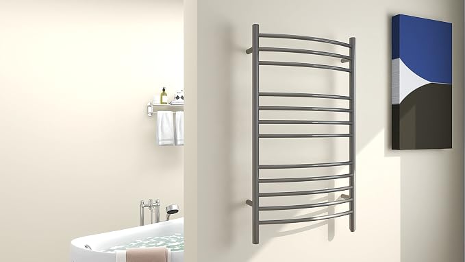 HEATGENE Towel Warmer Gun Grey, Electric Hot Towel Rails, Wall-Mounted Large 12 - Image 8