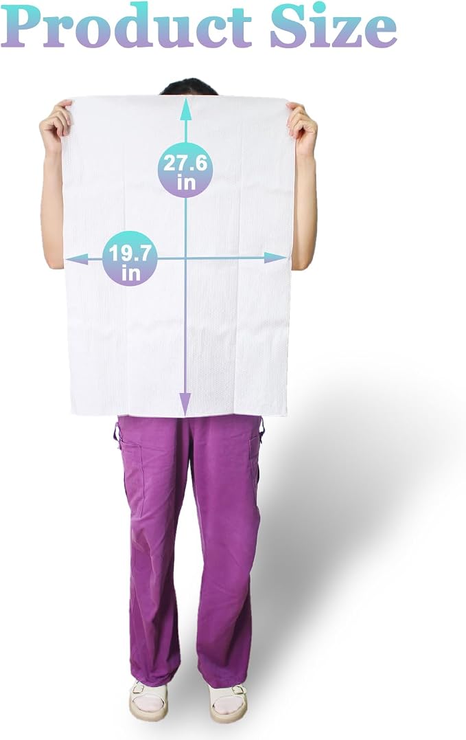 50-Count Disposable Bath Hair Towels, 19.7" x 27.6" Thickened and Absorbent - Image 6
