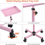 Salon Tray Cart Tattoo Tray Rolling Cart, Service Rolling Tray, Height - Image 3