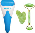 AECW 3-in-1 Natural Stone Jade Roller and Gua Sha Set by AECW
