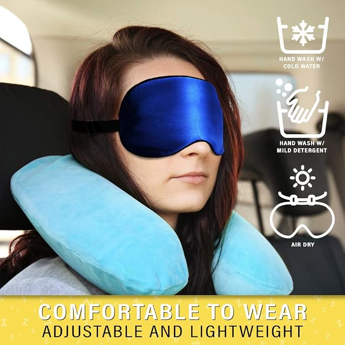 Silk Sleep Eye Mask for Men Women, Comfortable Super Soft Eye Mask - Image 4