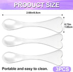 Pndeyo 3pcs Mini Stainless Steel Makeup Spatula, Reusable Cosmetic Cream - Image 2