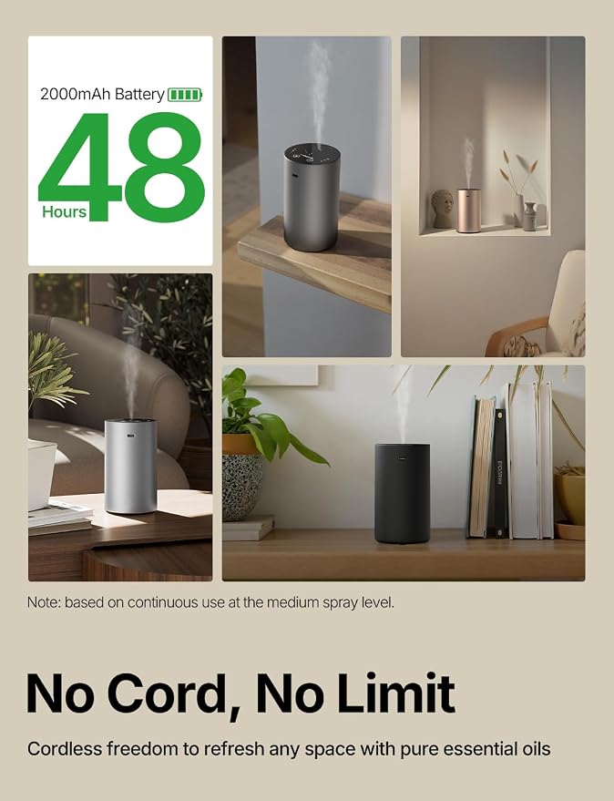 Waterless Essential Oil Diffuser, Rechargeable Scent Diffusers - Image 8