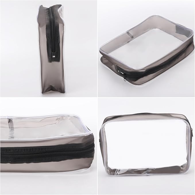 Tbestmax 10 Pack Clear Cosmetic Bags Makeup Bags Portable Waterproof TSA - Image 4