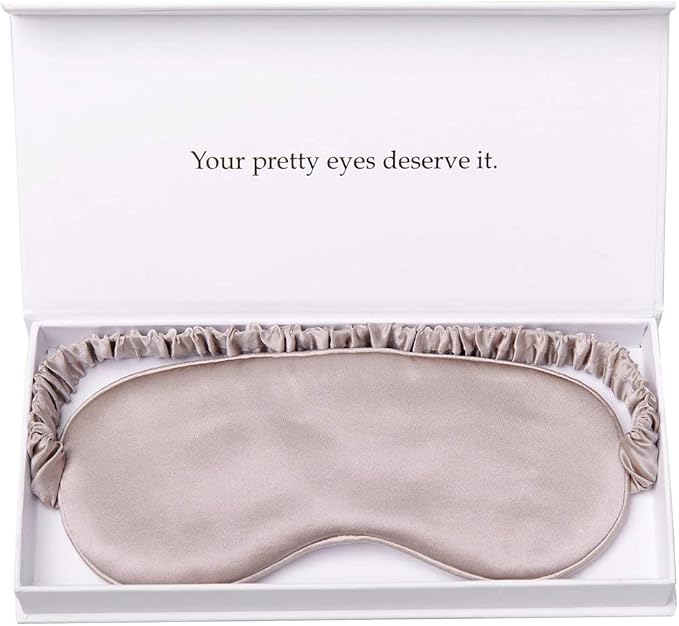 Silk Sleep Mask Light Blocking Luxury 100% Mulberry 19mm Silk Eye Mask Eye by YanserSelection