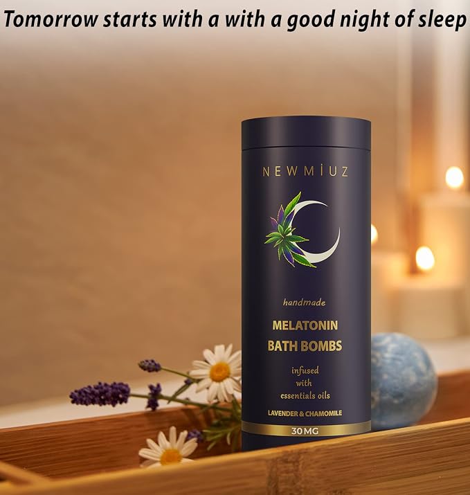 Sleep Well Bubble Bath Bombs Melatonin Infused Lavender Chamomile Essential - Image 6