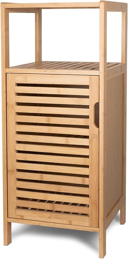 Bathroom Bamboo Storage Cabinet, Freestanding Floor Cabinet by FoverOne