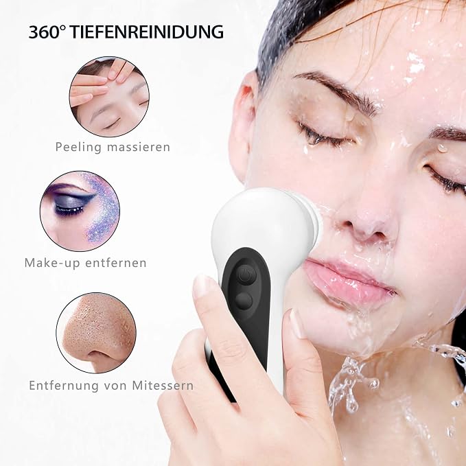 Waterproof Facial Cleansing Spin Brush Set - Image 7