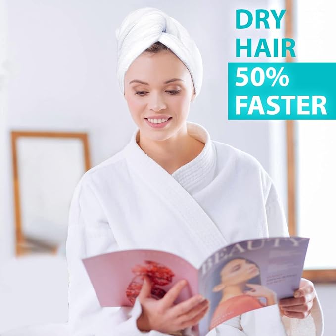 Bondi SPA Microfiber Hair Towel – Dries Hair 50% Faster – Anti-Frizz Towel - Image 3