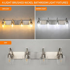 4-Light Brushed Nickel Vanity Light - Image 6