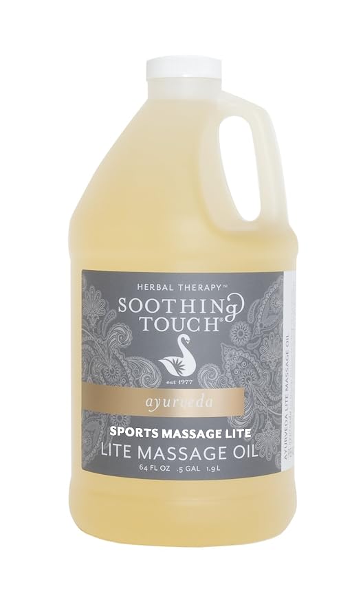 Soothing Touch Sports Massage Lite Oil, 1/2 Gallon, Deep Penetration, Quick by Soothing+Touch