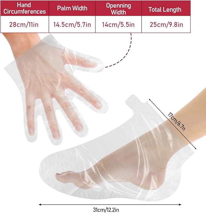 200 Pcs Paraffin Wax Liners for Feet and Hand, Disposable Paraffin Bath Liners - Image 3