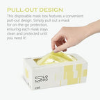 CSD Colo 30 Pcs Yellow Disposable Face Masks, 3 Ply Adult Mask - Image 2