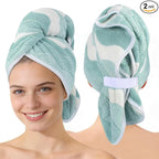 SUNLAND Microfiber Hair Towels Anti Frizz Hair Drying Towel Super Absorbent by SUNLAND