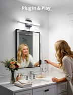 Combuh Black Plug in Vanity Light Bar Corded - Image 2