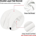 Sleep Cap Bonnet for Sleeping, Adjustable Cooling Ice Silk Lined Hair Bonnets - Image 6