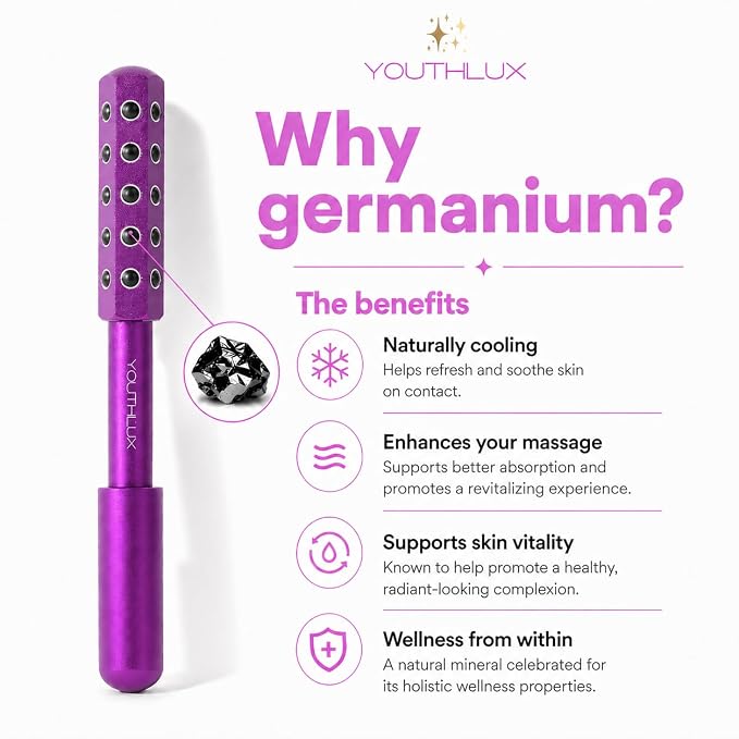 Radiance Roller – Germanium Stone Facial Massage Tool/Wand Face Roller - Image 6