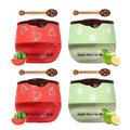 4 PCS Apple Lime Lip Mask, Vitamin E Strawberry & Watermelon & Honey Lip by Unknown