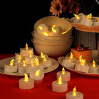 JUNPEI 50Pack Battery Tea Lights Candles- LED Tea Lights Realistic Bright - Image 5