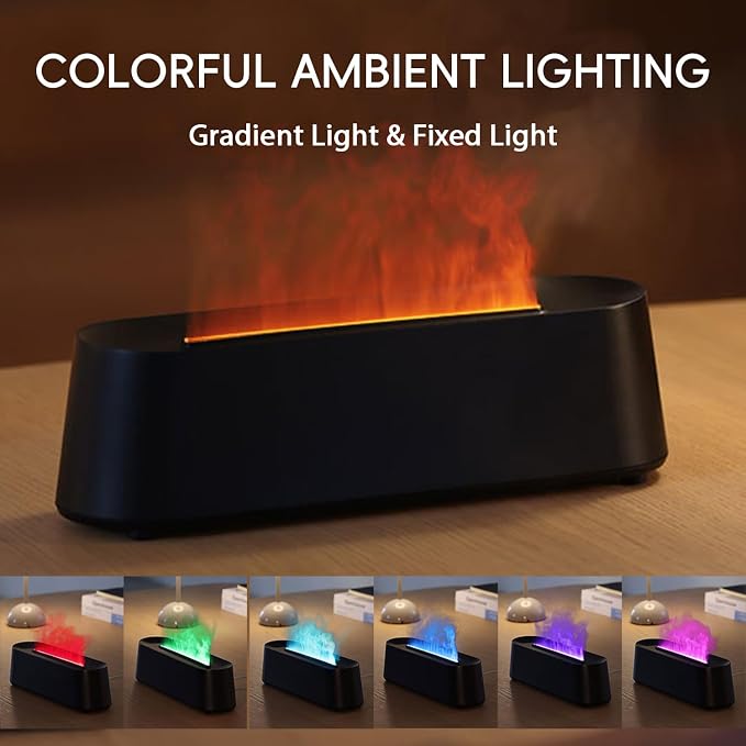 YALEDI Essential Oil Diffuser, Fireplace Flame Fire Oil Diffuser, 250ml Cool - Image 3