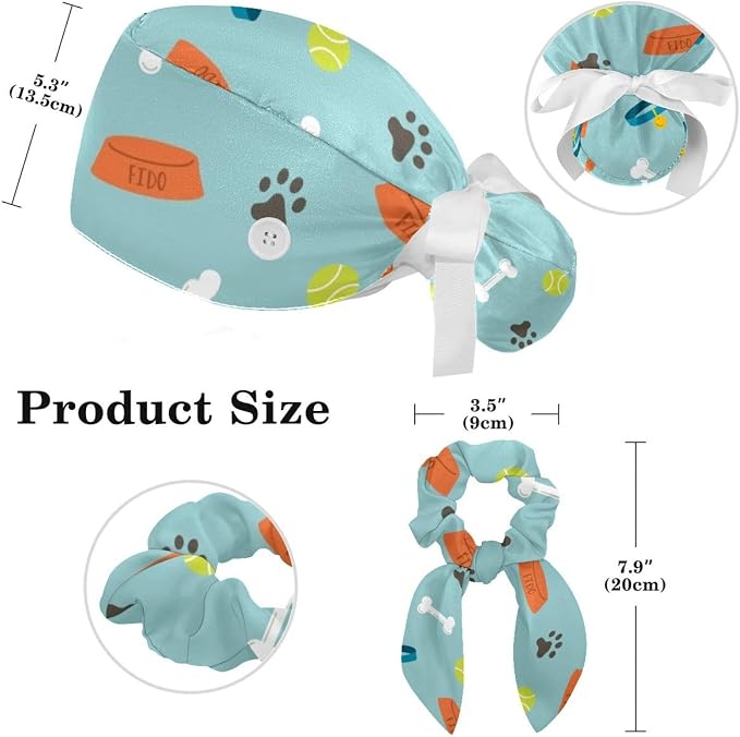 Ethnic Aztec Pattern Adjustable Scrub Cap Hat - Image 2