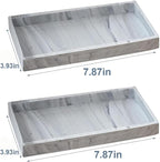 2PCS 7.87” L x 3.93” W Silicone Soap Dispenser Trays, Bathroom Sink Vanity Tray - Image 3